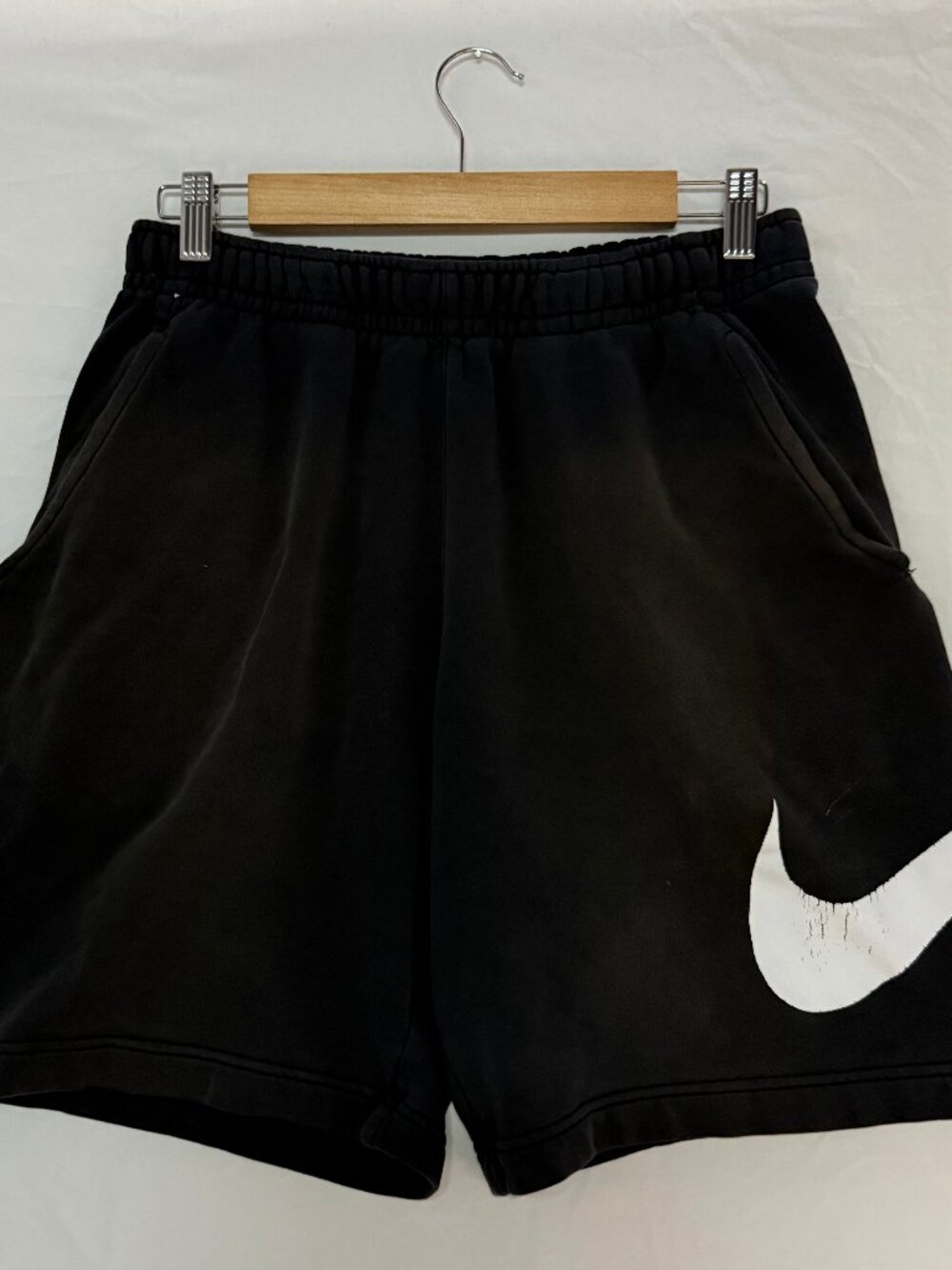 Nike Sportswear Big Swoosh Fleece Sweat Shorts Black Mens Small